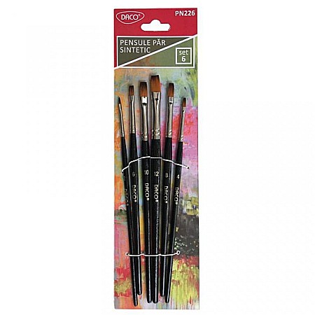 Rechizite, Creativitate, Hobby - Set pensule par sintetic drept, DACO, PN226