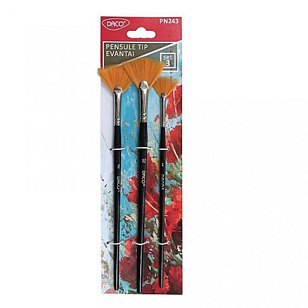 Rechizite, Creativitate, Hobby - Set pensule  tip evantai DACO, PN243
