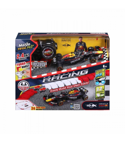 Jocuri si jucarii - Set pista RC Maisto Oracle Red Bull RB20 1:41 cu telecomanda 2.4GHz