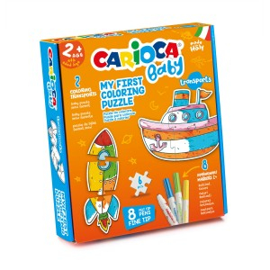 Rechizite, Creativitate, Hobby - SET PUZZLE + 8 CARIOCI TRANSPORTS CARIOCA BABY 43080