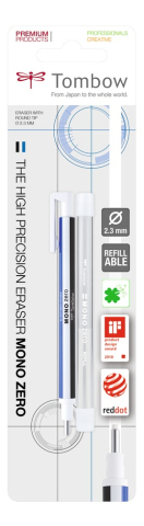 Rechizite, Creativitate, Hobby - Set Radiera tip creion varf rotund White/Blue/Black + rezerva 2 buc