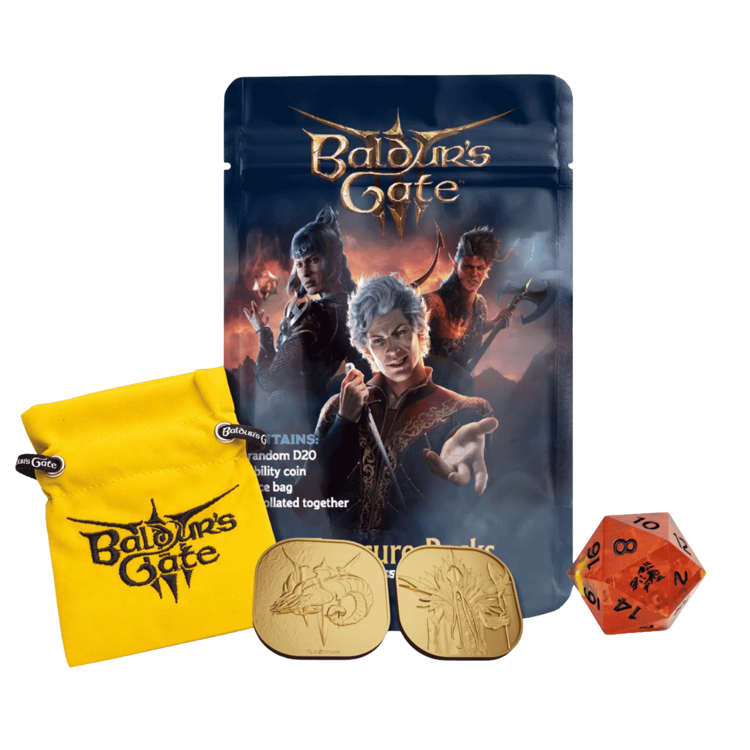 D&D si Alte RPG - Set zaruri D&D Baldur’s Gate 3 Treasure Pack Sirius Dice Blind Pack