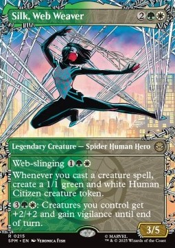 Singles Trading Card Games - Silk, Web Weaver Marvel's Spider-Man: Extras FOILED 215