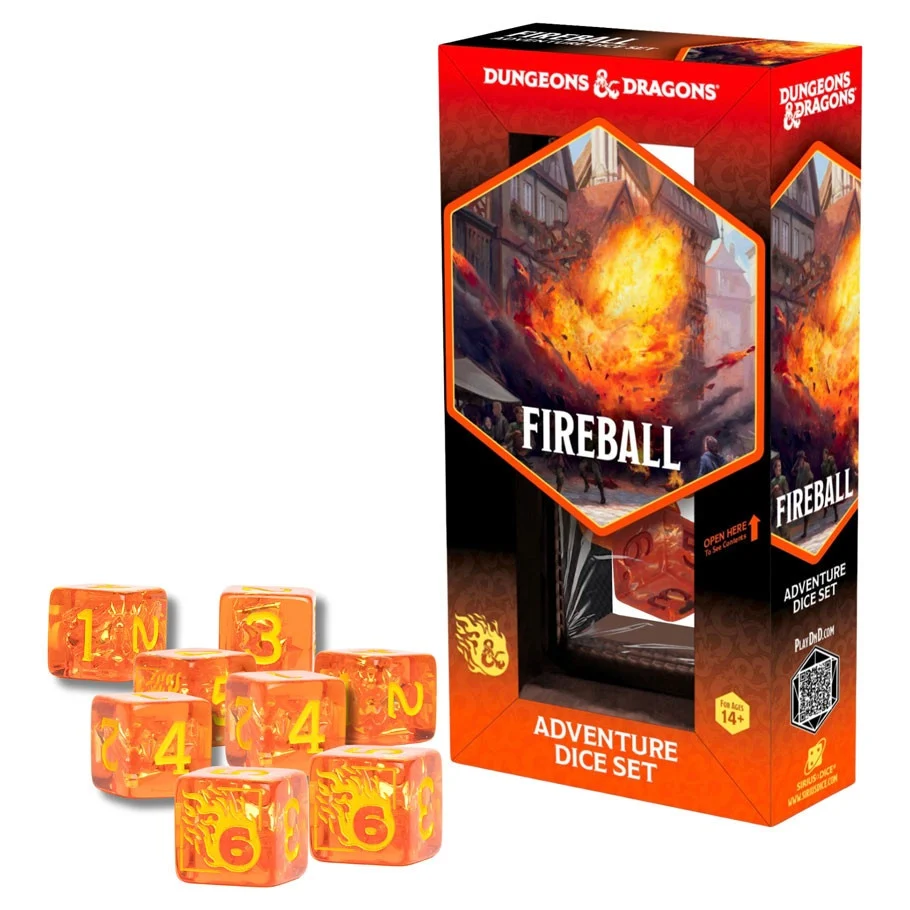 Dungeons and Dragons - Sirius Dice – D&D: Fireball Dice Set