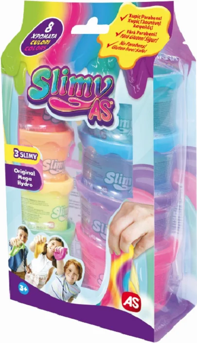 Jocuri creative si educative - Slimy Set 8 Borcanase Slime Colorat - Jucarie Senzoriala
