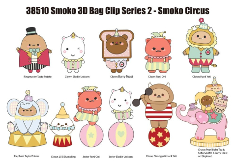 Smoko 3D PVC Bag Clips Series 2 Display (24) [1]