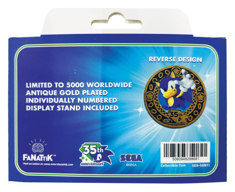 Sonic the Hedgehog Collectable Coin 35th Anniversary Limited Edition [1]