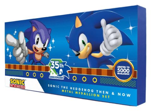 Sonic the Hedgehog Medallion Set 35th Anniversary Then & Now Limited Edition [2]