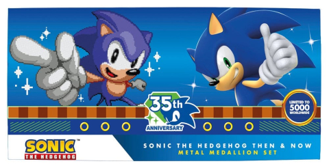 Sonic the Hedgehog Medallion Set 35th Anniversary Then & Now Limited Edition [4]