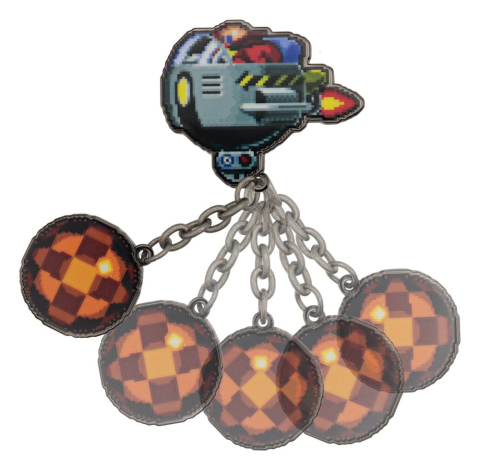 Sonic - The Hedgehog Pin Badge Dr. Eggman Egg Mobile Chained [3]