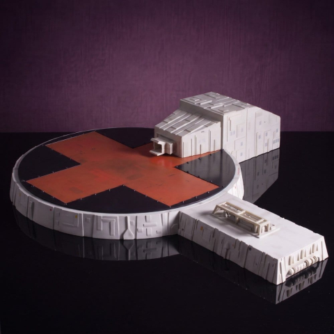 PRECOMENZI - Space 1999 Playset Landing Pad (with Eagle Transporter) 46 cm