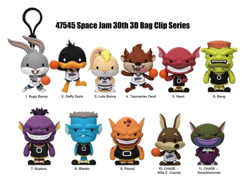 PRECOMENZI - Space Jam 30th Anniversary 3D PVC Bag Clips Series 1 Blind Bag Display (24)