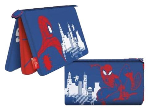 PRECOMENZI - Spider-Man Multi-Pouch Pencil Case Red, White and Blue Display (6)
