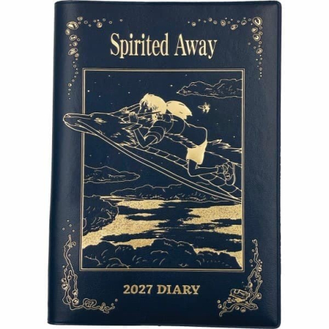 Casa si Cadouri - Spirited Away Diary Haku dragon & Chihiro blue gold foil