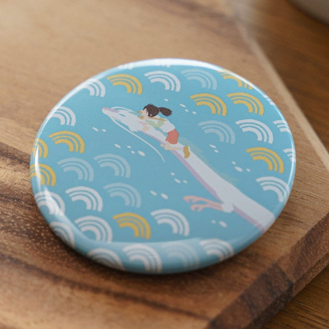 Fashion & Accessories - Spirited Away Pin Chihiro & Haku dragon 5 cm