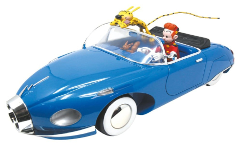 PRECOMENZI - Spirou & Fantasio Resin Statue 1/10 Spirou, Marsupilami & Spip in the Turbotraction