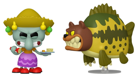 PRECOMENZI - SpongeBob SquarePants POP! Animation Vinyl Figure 2-Pack Squidward & Sea Bear 9 cm