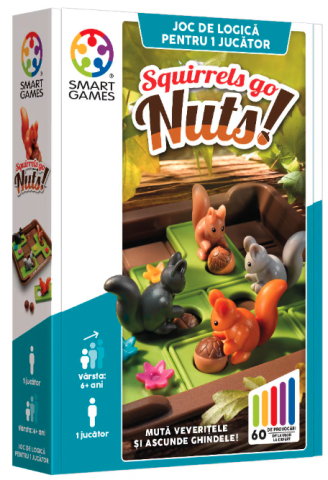 Smart Games - Squirrels Go Nuts! – Joc de logica cu 60 de provocari (editie in limba romana)