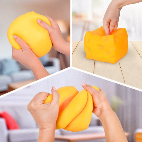 Squishy Stretch figure Cheese 9 cm Display (12) [1]