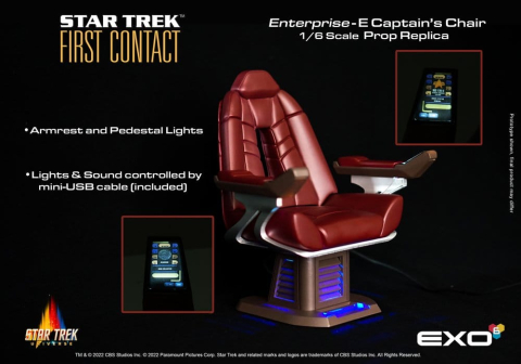 PRECOMENZI - Star Trek: First Contact Replica 1/6 Captain's Chair 15 cm