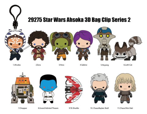 Fashion & Accessories - Star Wars Ahsoka 3D PVC Bag Clips Series 2 Blind Bag Display (24)
