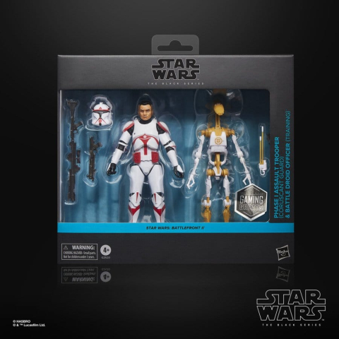 PRECOMENZI - Star Wars: Battlefront II Black Series Action Figure 2-Pack Phase I Assault Trooper & Battle Droid Officer 15 cm