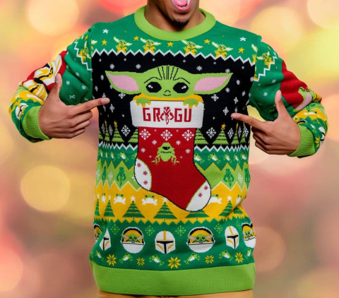 Star Wars Christmas Sweater Baby Yoda Size S [1]