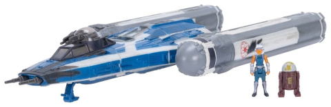 Jucarii - Star Wars Medium Vehicle & Figure set BTL-B Y-wing & Ahsoka & R7-A7