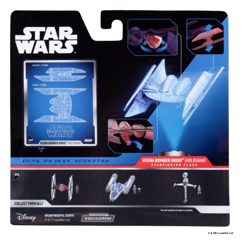 Star Wars Medium Vehicle & Figure set Hyena Vulture Bomber (Red Hologram) & Battle Droid (Chase) [3]