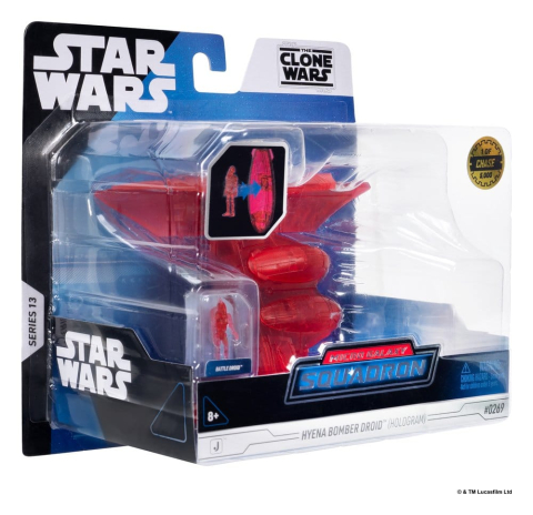 Star Wars Medium Vehicle & Figure set Hyena Vulture Bomber (Red Hologram) & Battle Droid (Chase) [2]