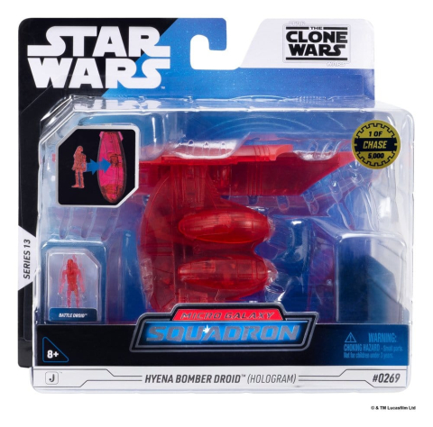 Star Wars Medium Vehicle & Figure set Hyena Vulture Bomber (Red Hologram) & Battle Droid (Chase) [4]