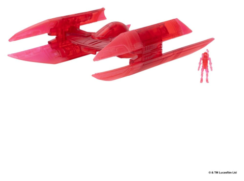 Jucarii - Star Wars Medium Vehicle & Figure set Hyena Vulture Bomber (Red Hologram) & Battle Droid (Chase)