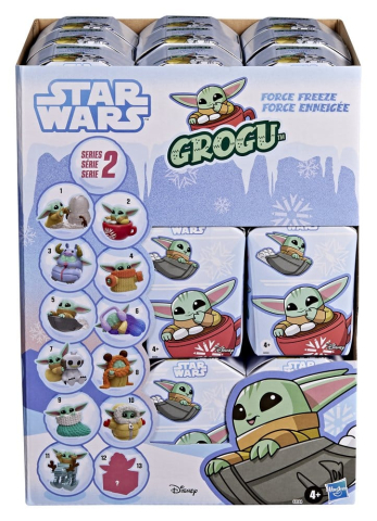 Star Wars Mini Figures 4 cm Grogu Force Freeze Series 2 Blind Box Display (24) [5]