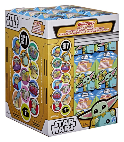 Collectibles - Star Wars Mini Figures 4 cm Grogu Snack Attack Series 1 Blind Box Display (24)