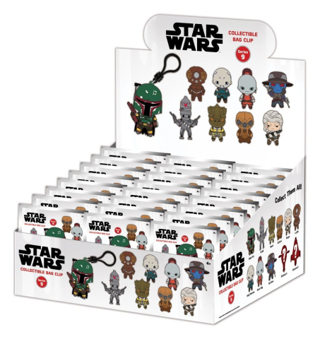 Star Wars Most Wanted Bounty Hunters 3D PVC Bag Clips Series 1 Display (24) [2]