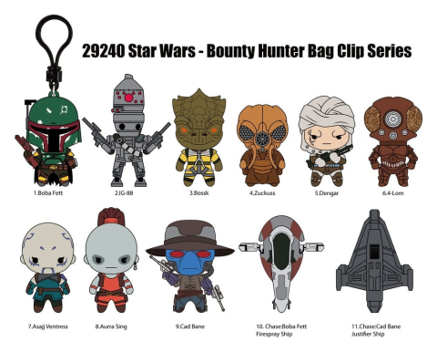 Star Wars Most Wanted Bounty Hunters 3D PVC Bag Clips Series 1 Display (24) [0]