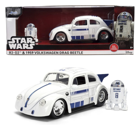 Star Wars R2-D2 VW Drag Beetle 1959 Jada 1:24 + Figurina [1]