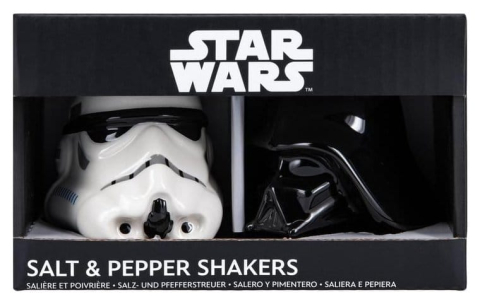 PRECOMENZI - Star Wars Salt and Pepper Shakers Darth Vader and Stormtrooper