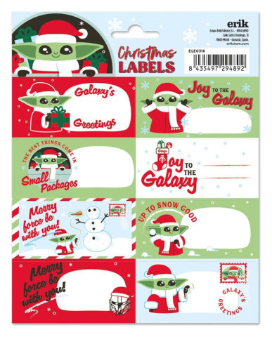 Casa si Cadouri - Star Wars Self-Adhesive Labels Christmas