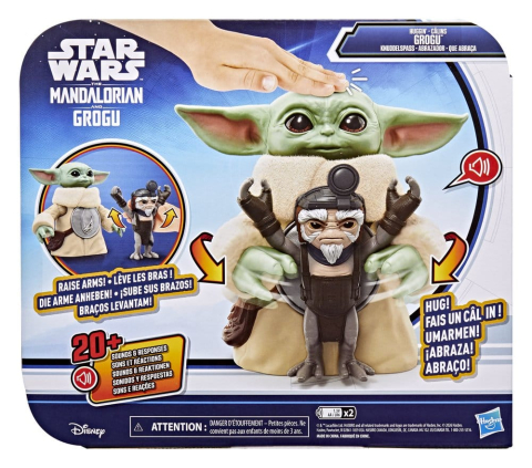 Jucarii - Star Wars: The Mandalorian & Grogu Electronic Action Figure Huggin' Grogu & Anzellan 17 cm
