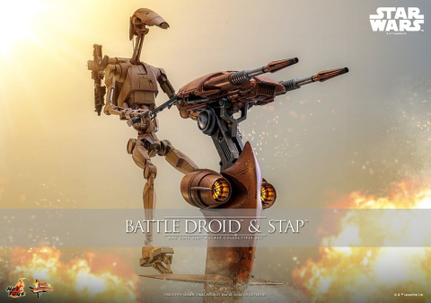 PRECOMENZI - Star Wars: The Phantom Menace Movie Masterpiece Action Figure Set 1/6 Battle Droid & STAP 32 cm