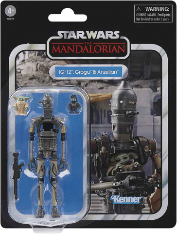 Star Wars figurine - Star Wars: The Vintage Collection – IG‑12, Grogu & Anzellan