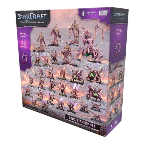 Board Games - StarCraft Zerg Starter Set - 26 Miniaturi