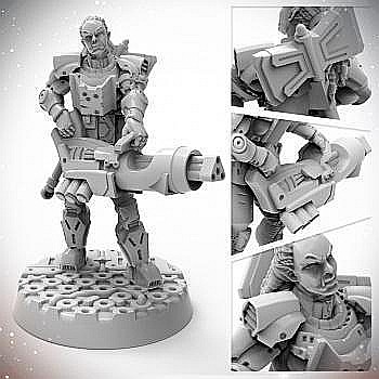 Accesorii pentru boardgames - Starfinder Half-Orc Soldier