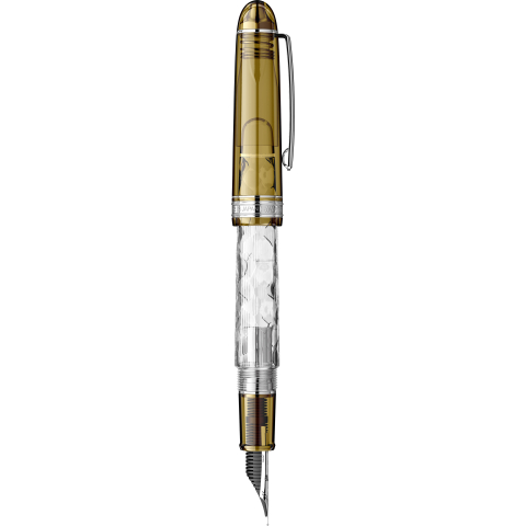 Stilou Platinum #3776 Century Fuji Unkei Unkai RHT, peniță F aur 14K [4]