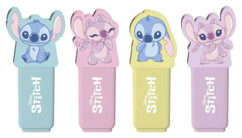 Casa si Cadouri - Stitch Set of 4 Highlighters with Topper