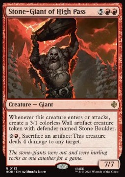 Magic: The Gathering Singles - Stone-Giant of High Pass The Hobbit - Singles 113