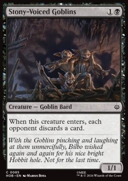 Magic: The Gathering Singles - Stony-Voiced Goblins The Hobbit - Singles 85 FOILED