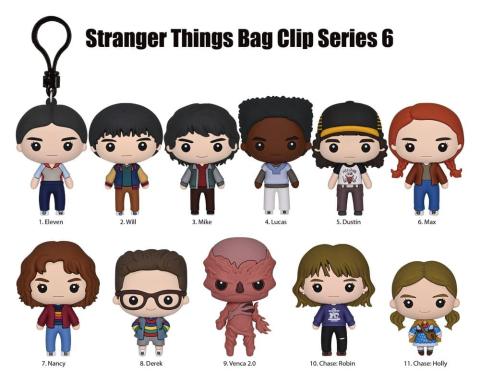 Stranger Things 5 3D PVC Bag Clips Series 6 Blind Bag Display (24) [1]