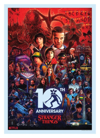 Casa si Cadouri - Stranger Things Art Print 10th Anniversary Limited Edition 21 x 42 cm